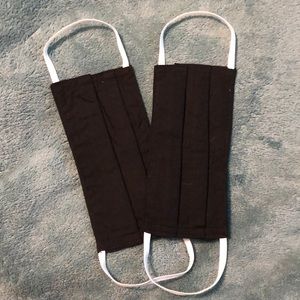 Solid Black Handmade Children’s Facemasks 2 Pack